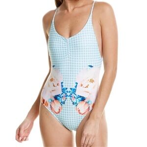 Anthropologie 6 Shore Road by Pooja Sundeck Open Back One Piece Swimsuit NWT